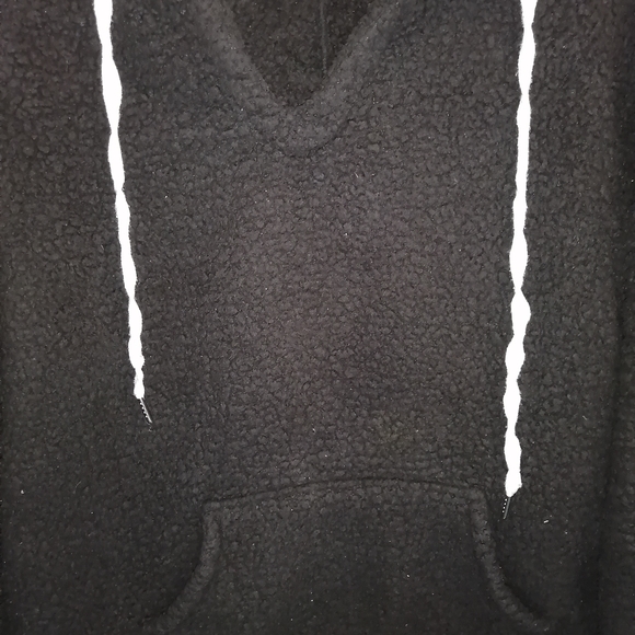 Fuzzy Sherpa hoodie - black - Picture 3 of 5